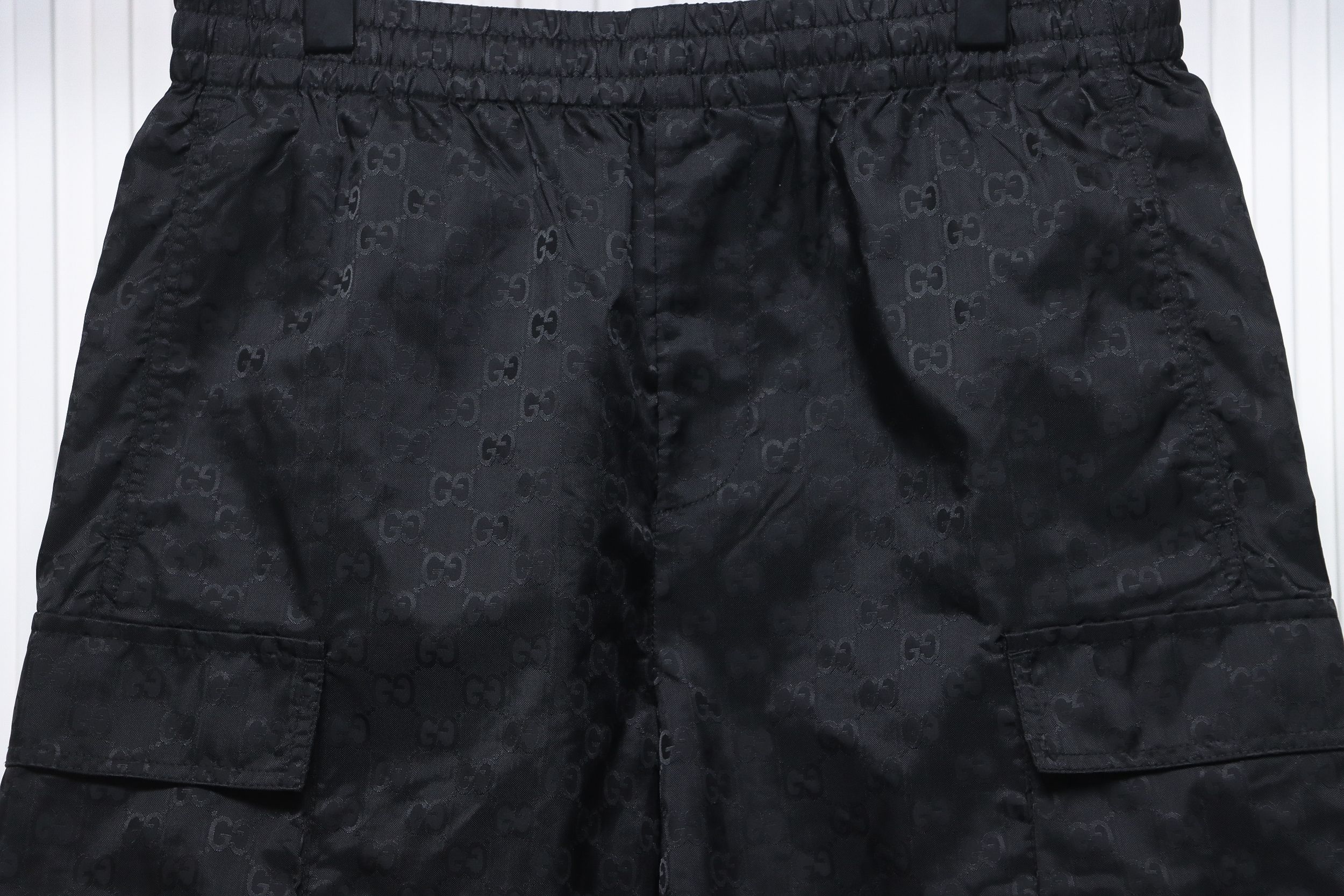Gucci 24ss Double G Jacquard Cargo Shorts Black