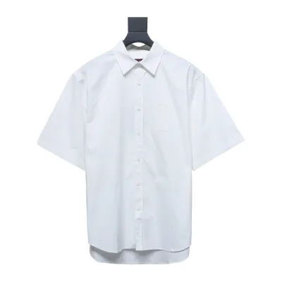 Gucci 24ss floral logo short sleeve shirt white 01