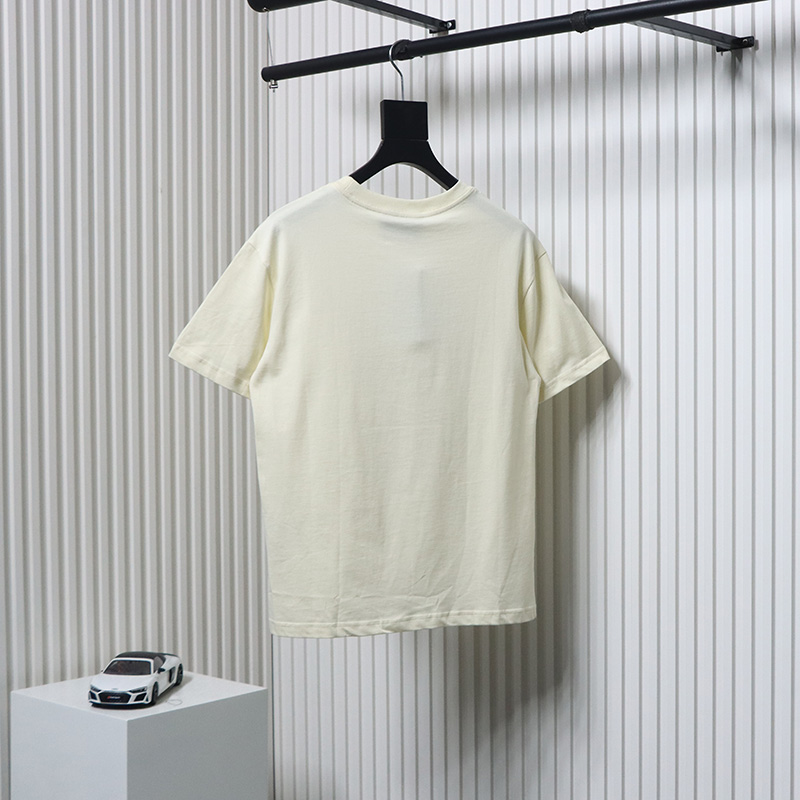 Gucci 24ss Graffiti Bear Print Short Sleeve Beige