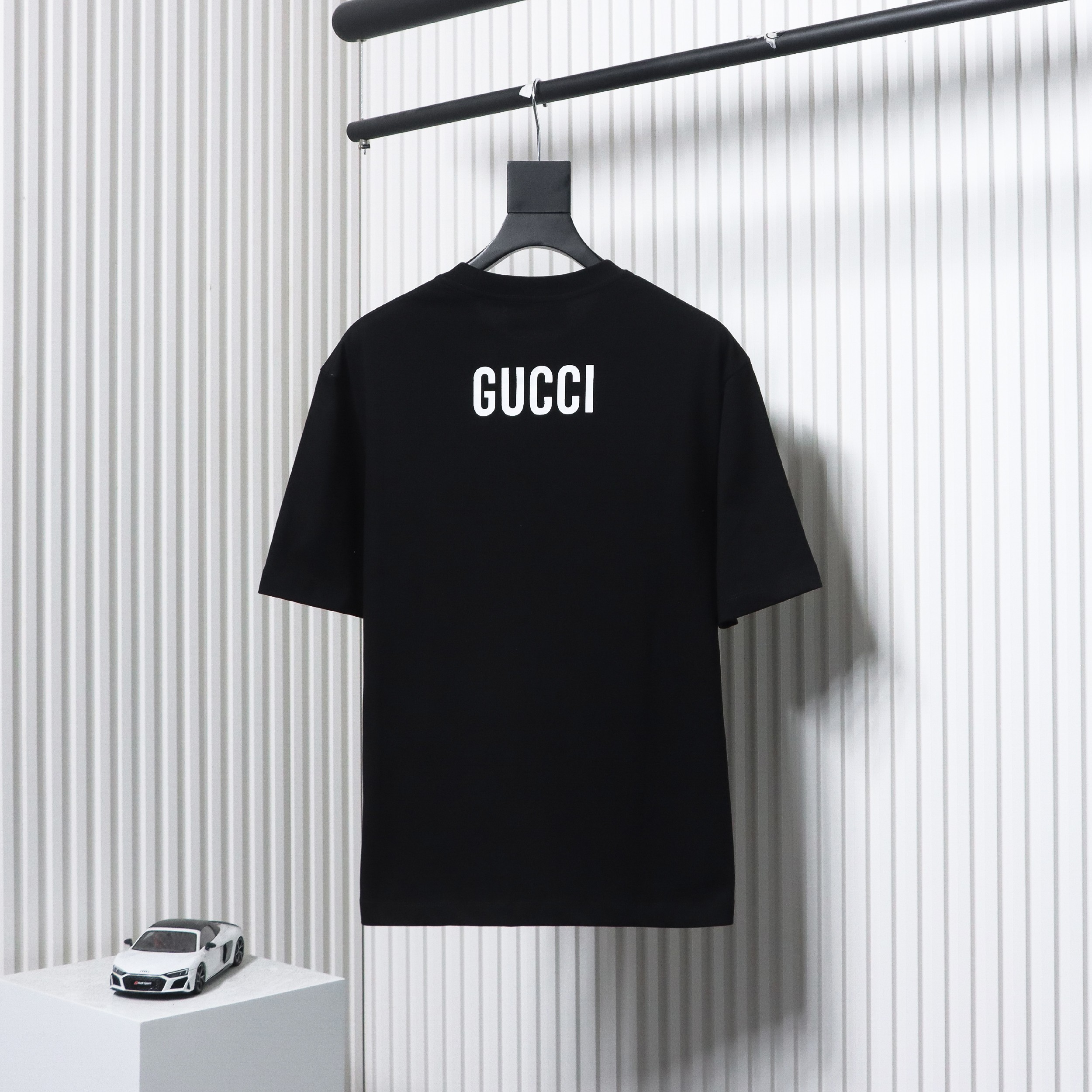 Gucci 24ss Horse Tower Print Short Sleeve Black
