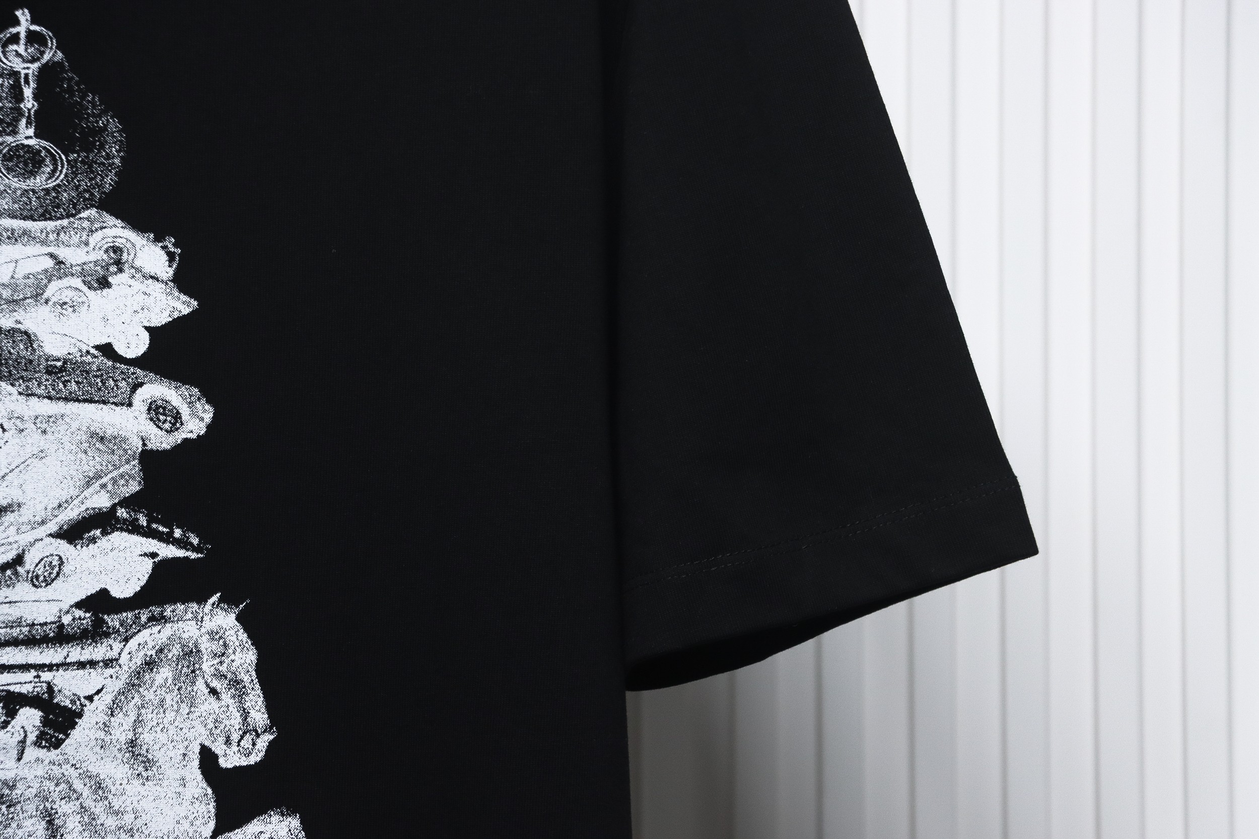 Gucci 24ss Horse Tower Print Short Sleeve Black