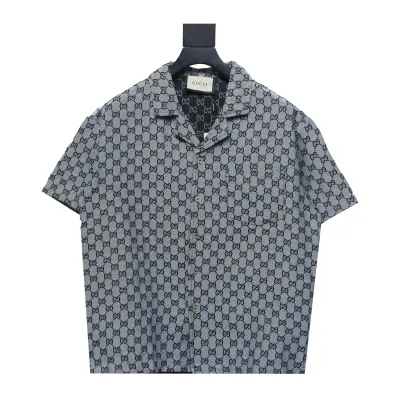 Gucci 24ss jacquard double G suit short-sleeved shirt 01