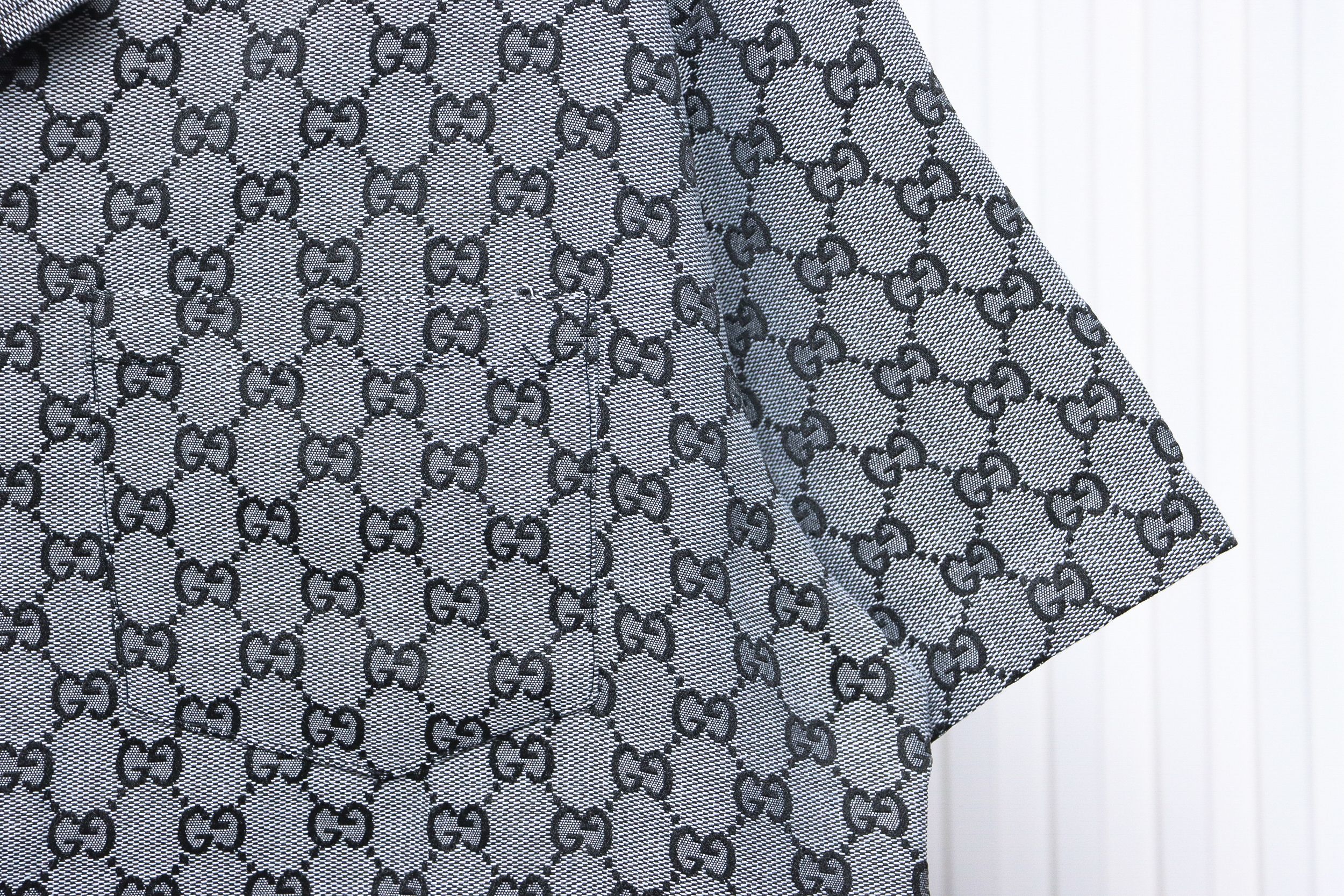 Gucci 24ss jacquard double G suit short-sleeved shirt