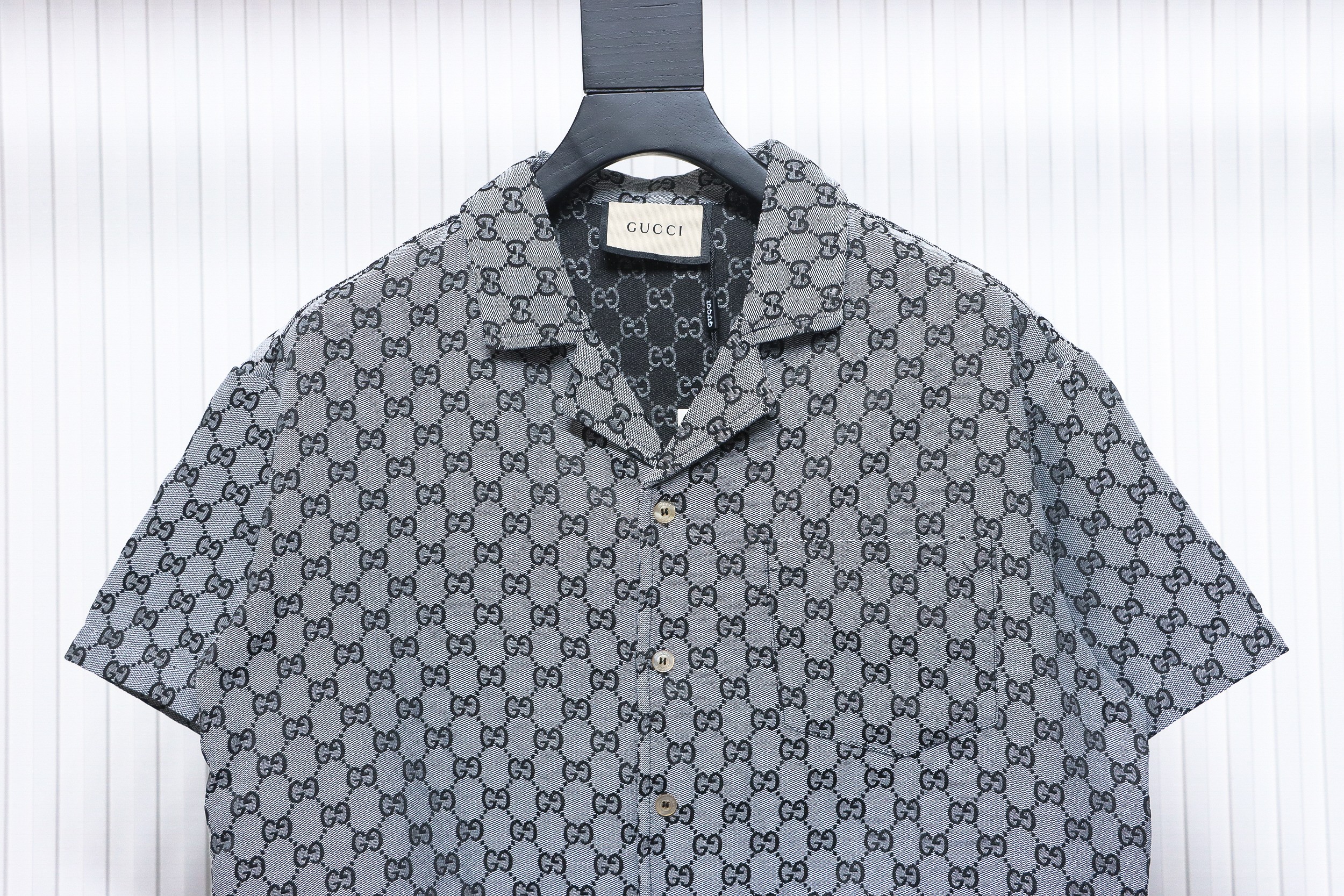Gucci 24ss jacquard double G suit short-sleeved shirt