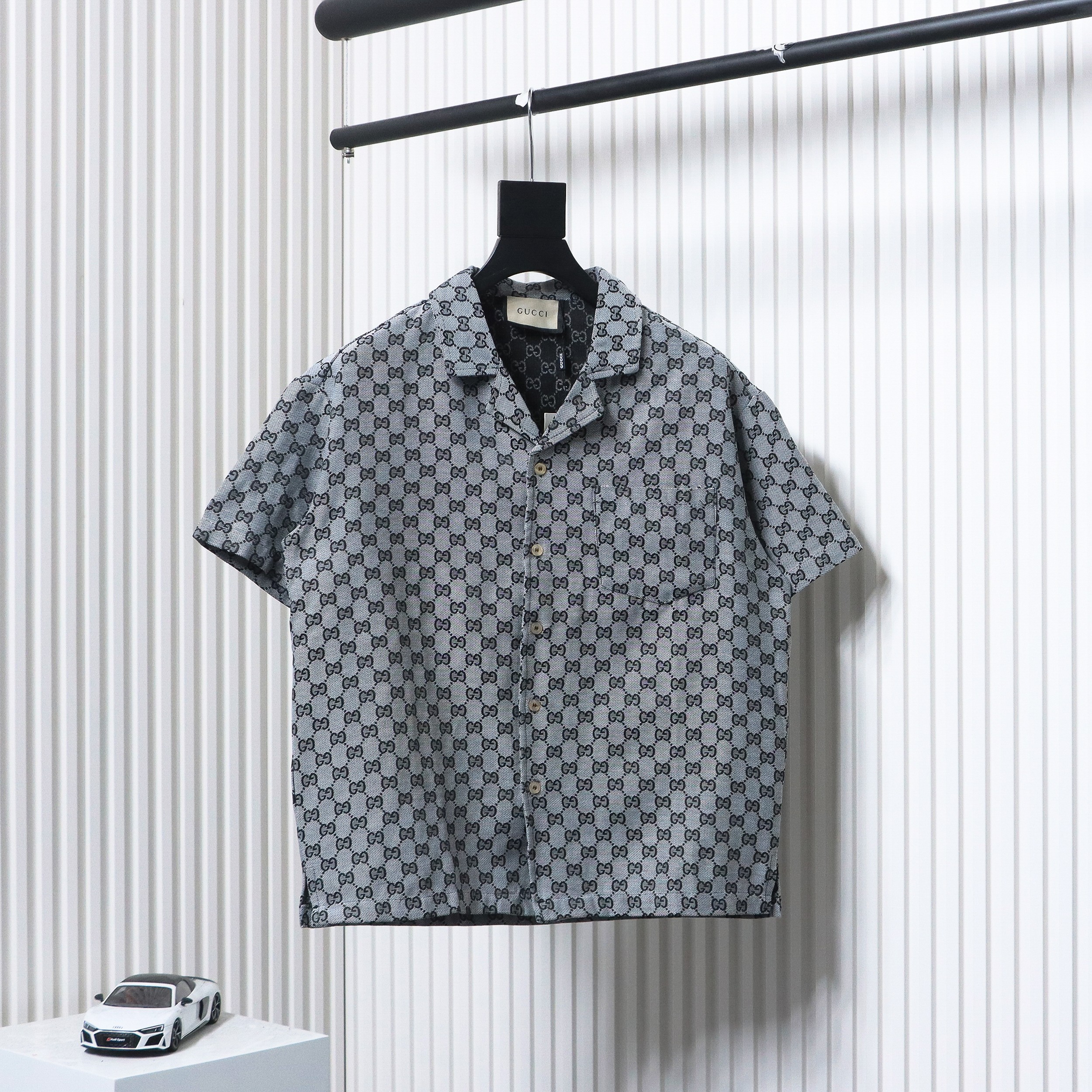 Gucci 24ss jacquard double G suit short-sleeved shirt