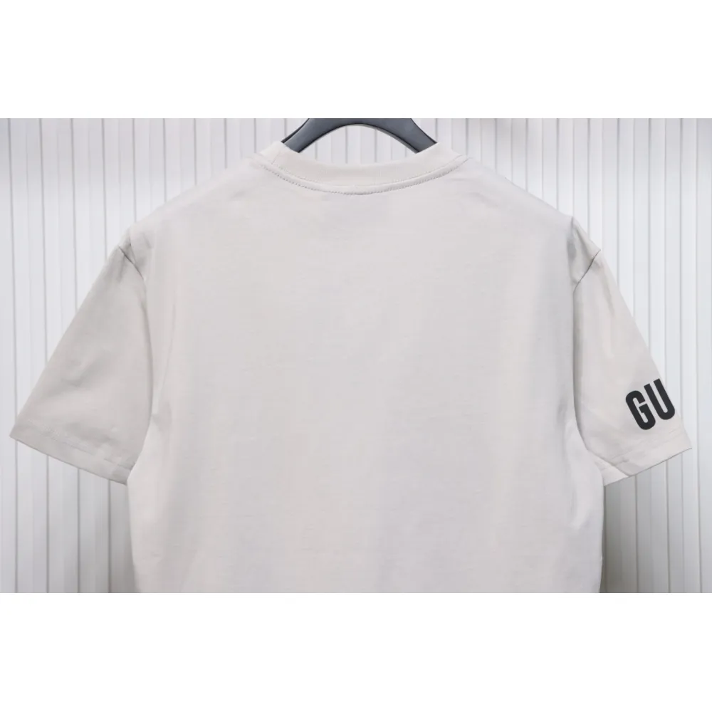 Gucci 24ss Sculpture Artwork Print Short Sleeve Grey