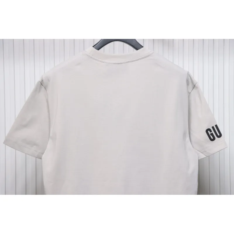 Gucci 24ss Sculpture Artwork Print Short Sleeve Grey
