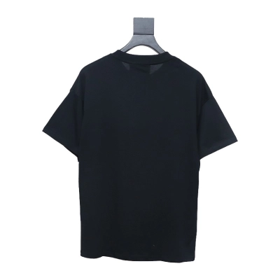 Gucci 25ss 3D embossed logo short-sleeved T-shirt black 02