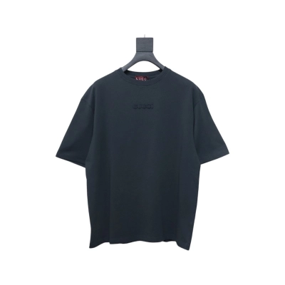 Gucci 25ss chest embroidered patch small logo short sleeves ash grey 01