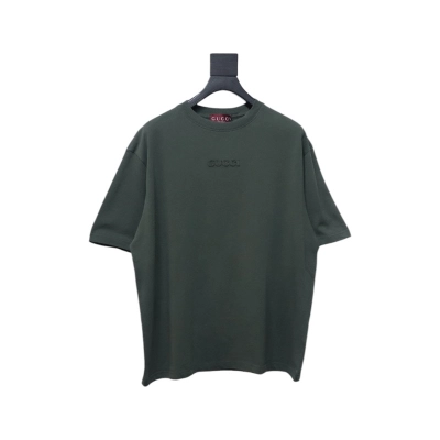 Gucci 25ss chest embroidered patch small logo short sleeves Green 01