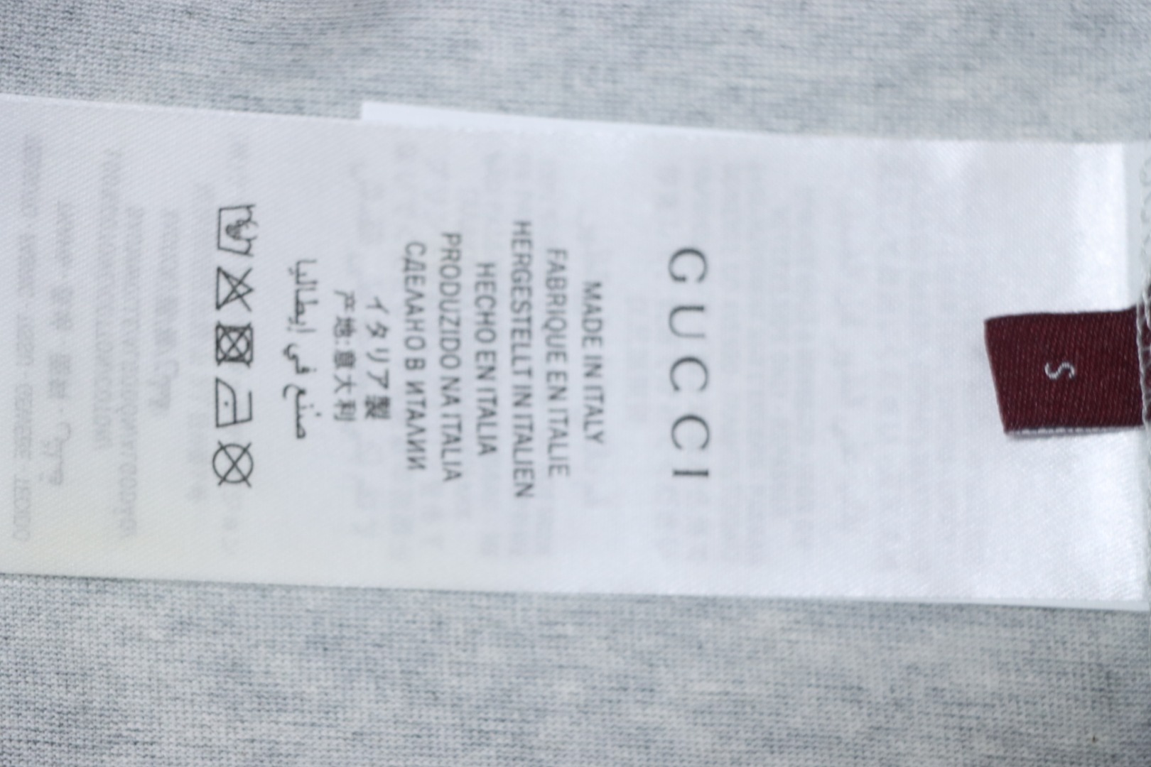 Gucci 25ss Double G print and Gucci red and green foam print short-sleeved T-shirt Grey