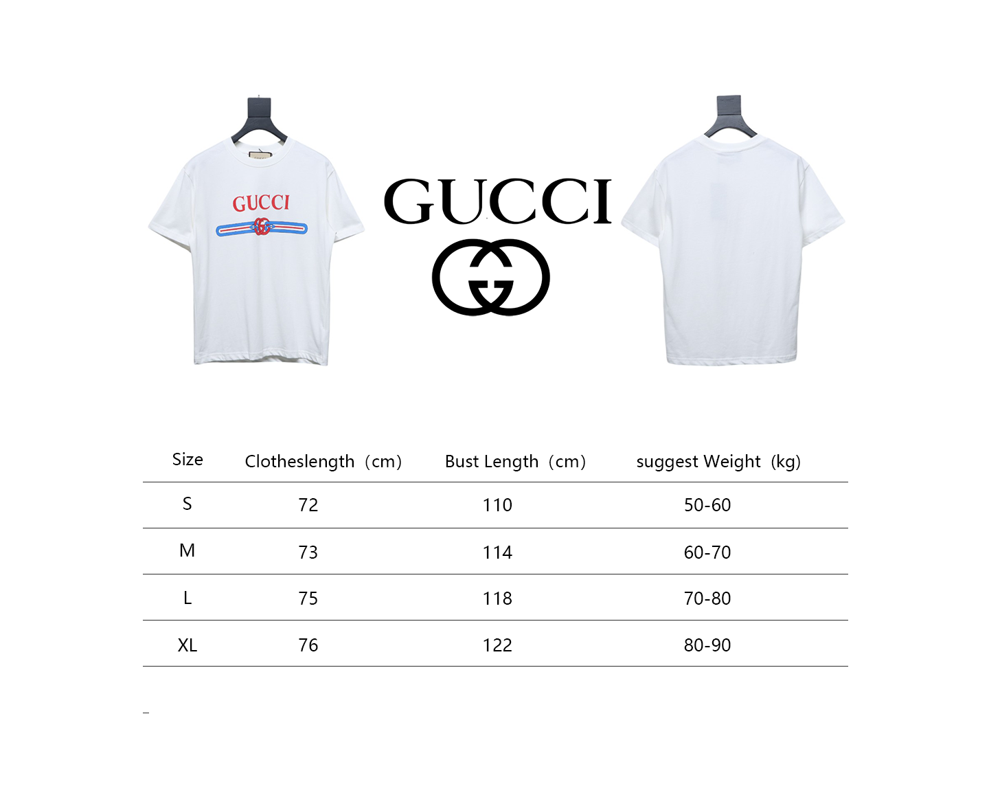 Gucci 25ss Double G Snake Year Belt Printed Short Sleeve White