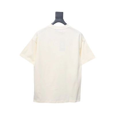 Gucci 25ss Embroidered Double G Check Collar Short Sleeve T-Shirt Beige 02