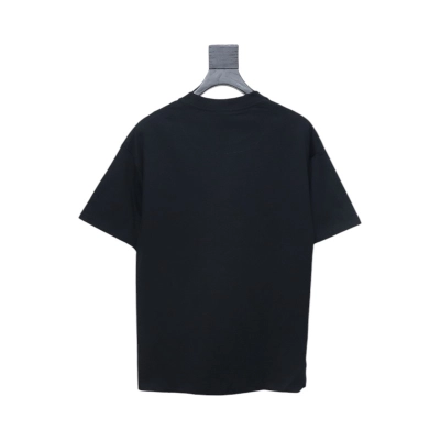 Gucci 25ss Embroidered Double G Check Collar Short Sleeve T-Shirt Black 02