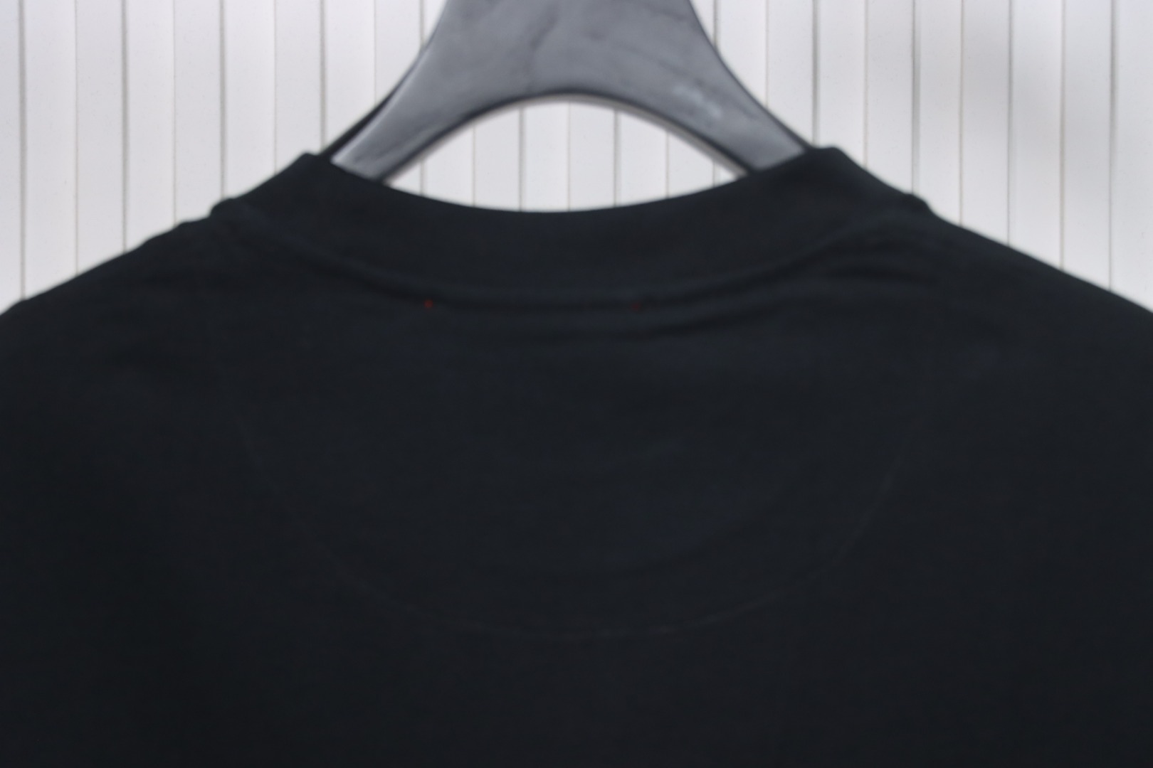 Gucci 25ss Embroidered Double G Check Collar Short Sleeve T-Shirt Black