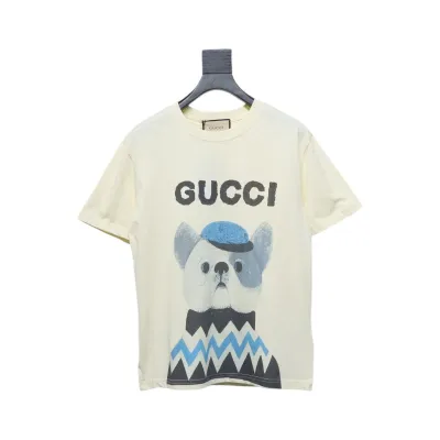 Gucci 25ss Funny Cartoon Series Printed Short Sleeve Beige 01