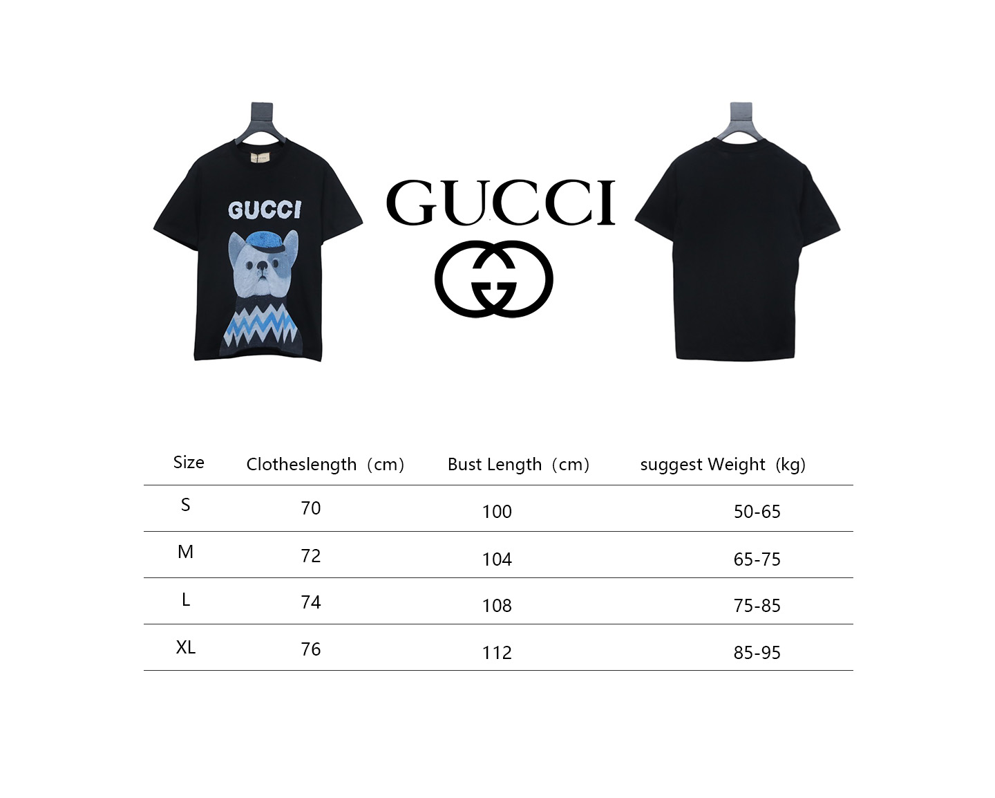 Gucci 25ss Funny Cartoon Series Printed Short Sleeve Black