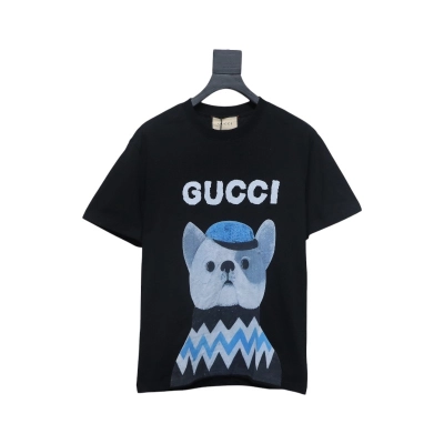 Gucci 25ss Funny Cartoon Series Printed Short Sleeve Black 01