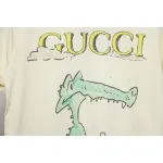 Gucci 25ss Funny Cartoon Series Printed Short Sleeve Little Alligator