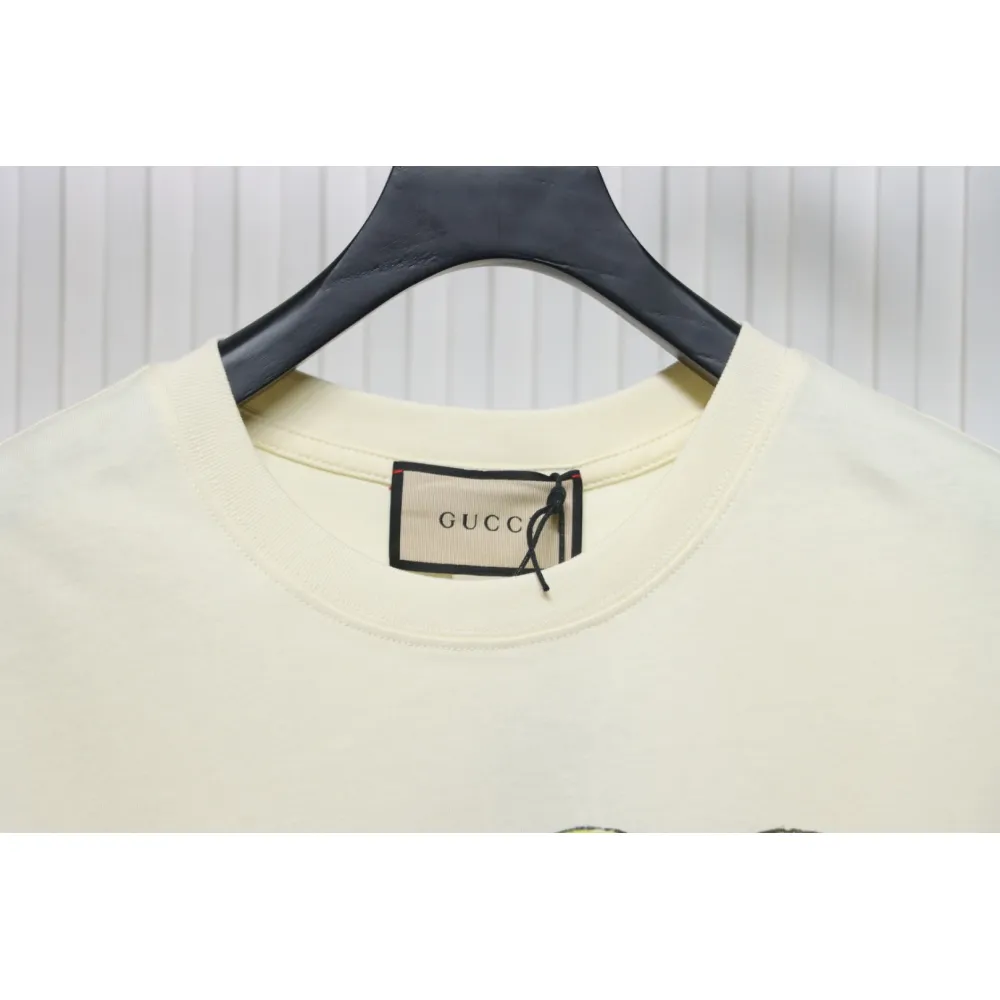 Gucci 25ss Funny Cartoon Series Printed Short Sleeve Little Alligator