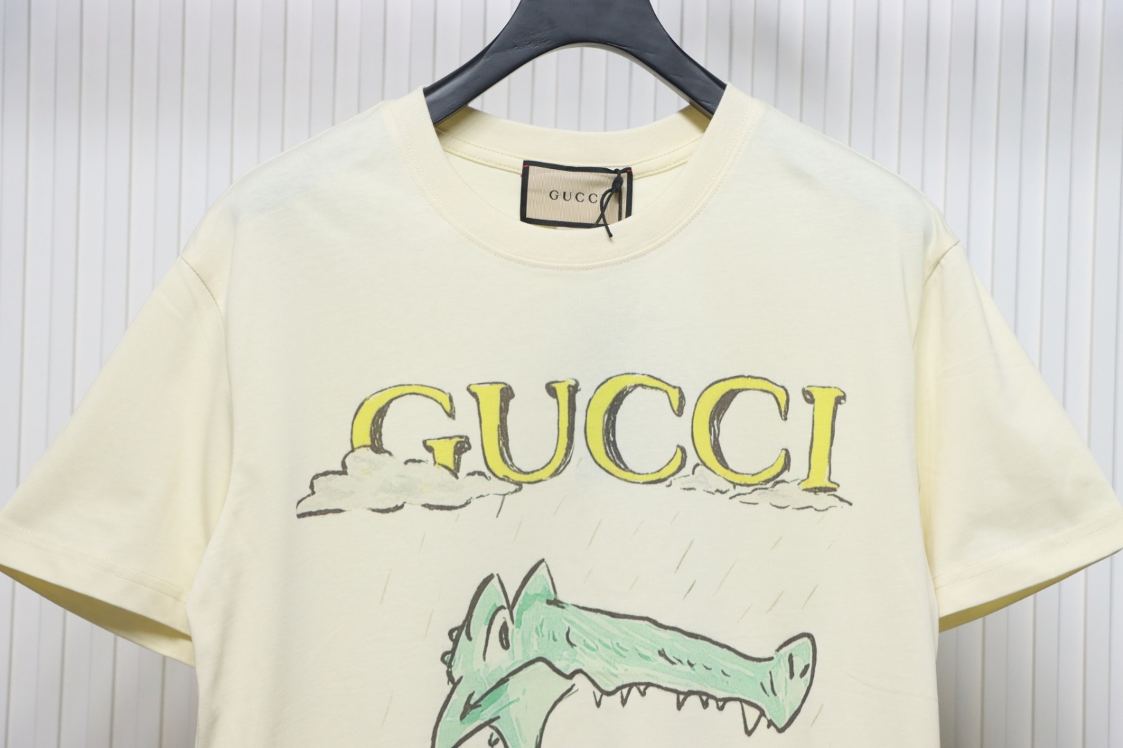 Gucci 25ss Funny Cartoon Series Printed Short Sleeve Little Alligator