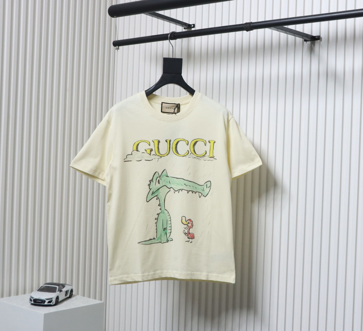Gucci 25ss Funny Cartoon Series Printed Short Sleeve Little Alligator