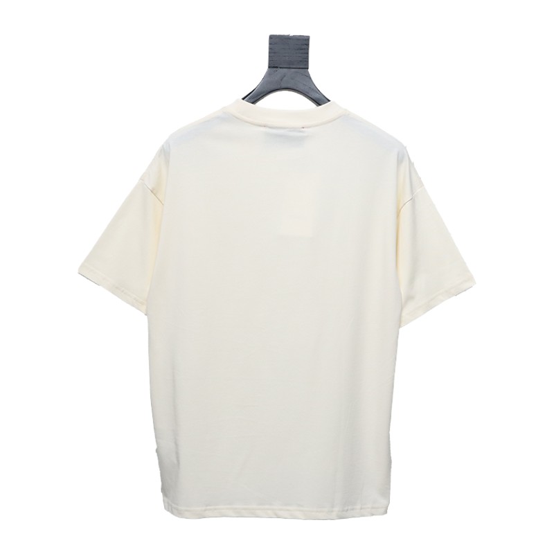 Gucci 25ss Obscure Gucci City Embroidery Short Sleeve T-Shirt Beige