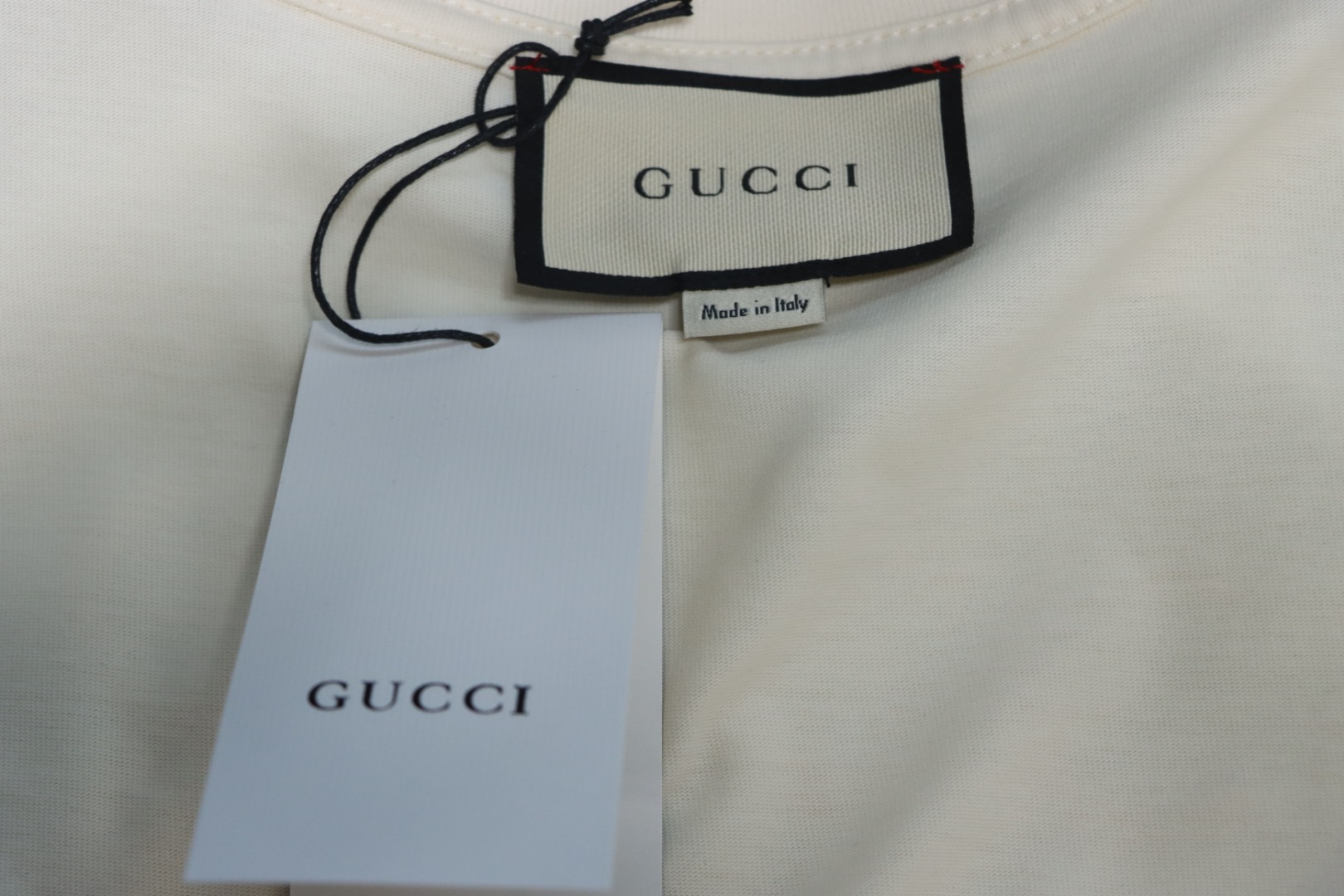 Gucci 25ss Obscure Gucci City Embroidery Short Sleeve T-Shirt Beige
