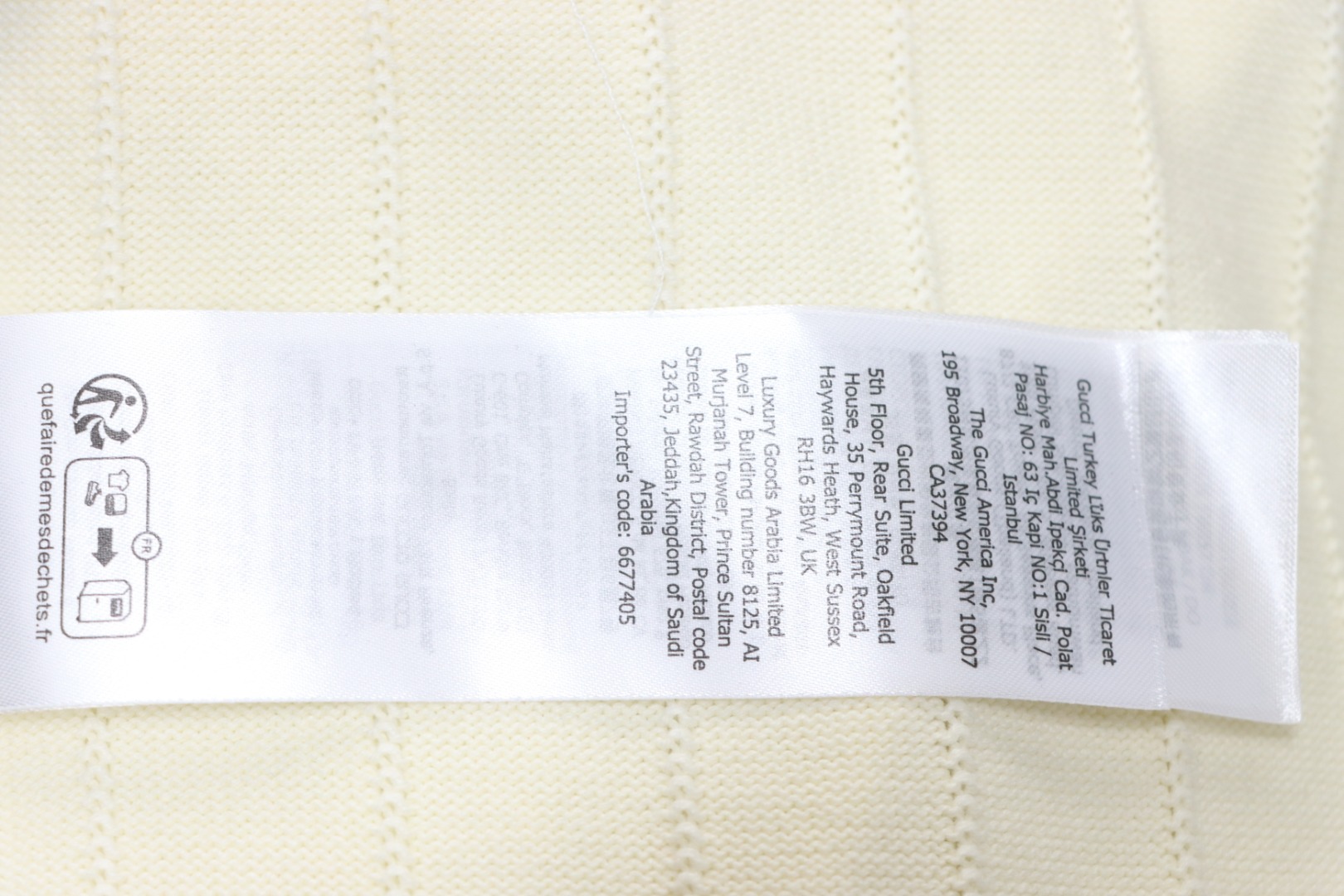 Gucci 25ss Pocket Embroidery Knitted Polo Short Sleeve Beige