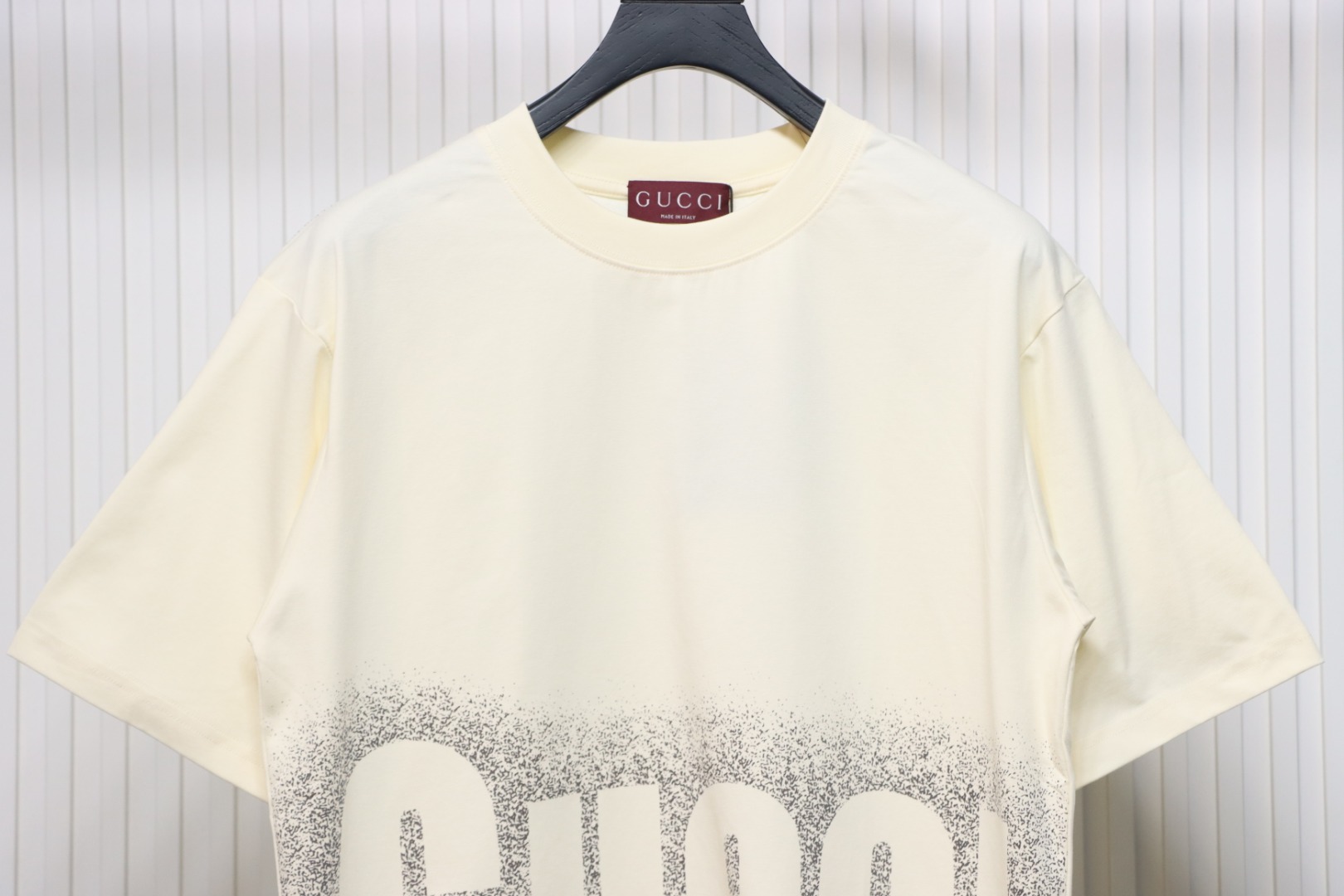 Gucci 25ss Printed Logo Short Sleeve T-shirt Beige