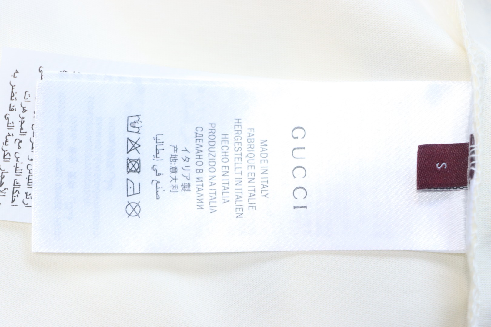 Gucci 25ss Printed Logo Short Sleeve T-shirt Beige