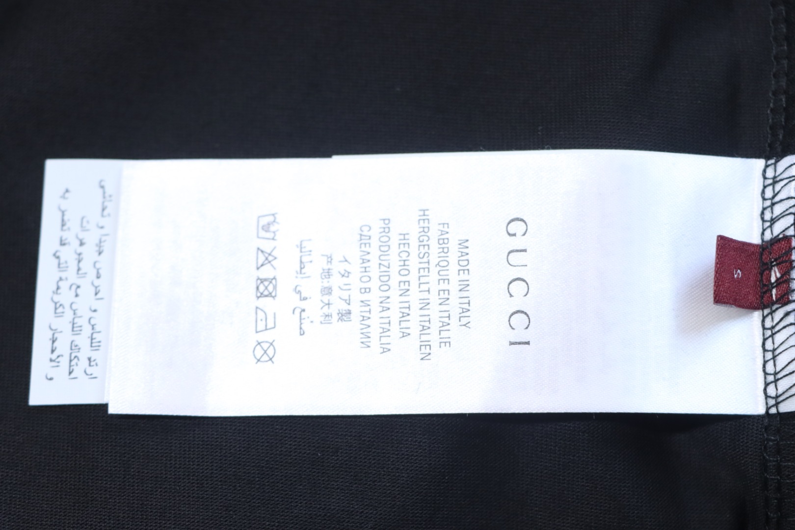 Gucci 25ss Printed Logo Short Sleeve T-shirt Black