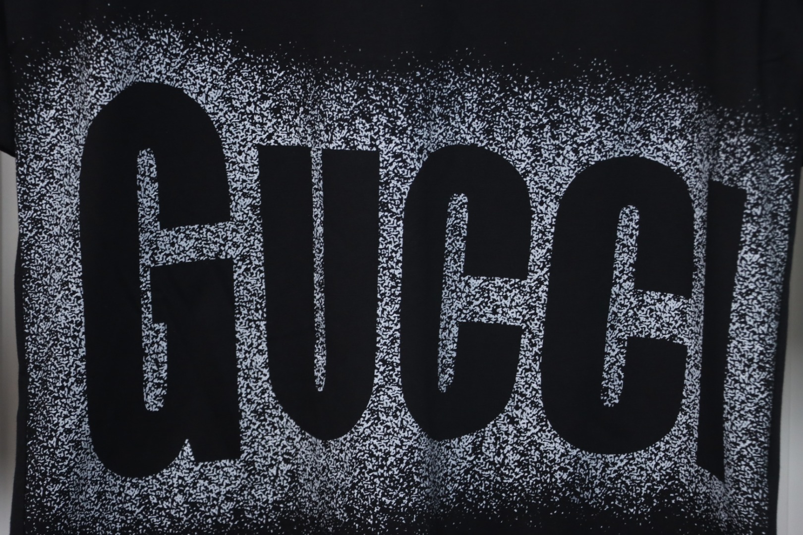 Gucci 25ss Printed Logo Short Sleeve T-shirt Black