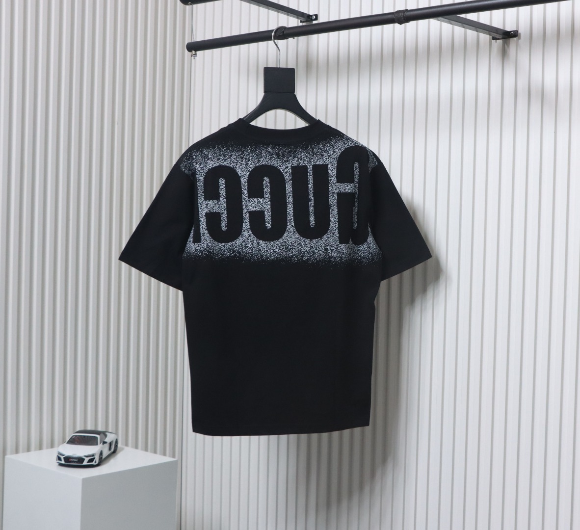 Gucci 25ss Printed Logo Short Sleeve T-shirt Black