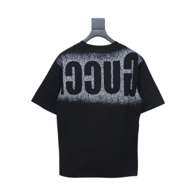 Gucci 25ss Printed Logo Short Sleeve T-shirt Black 02