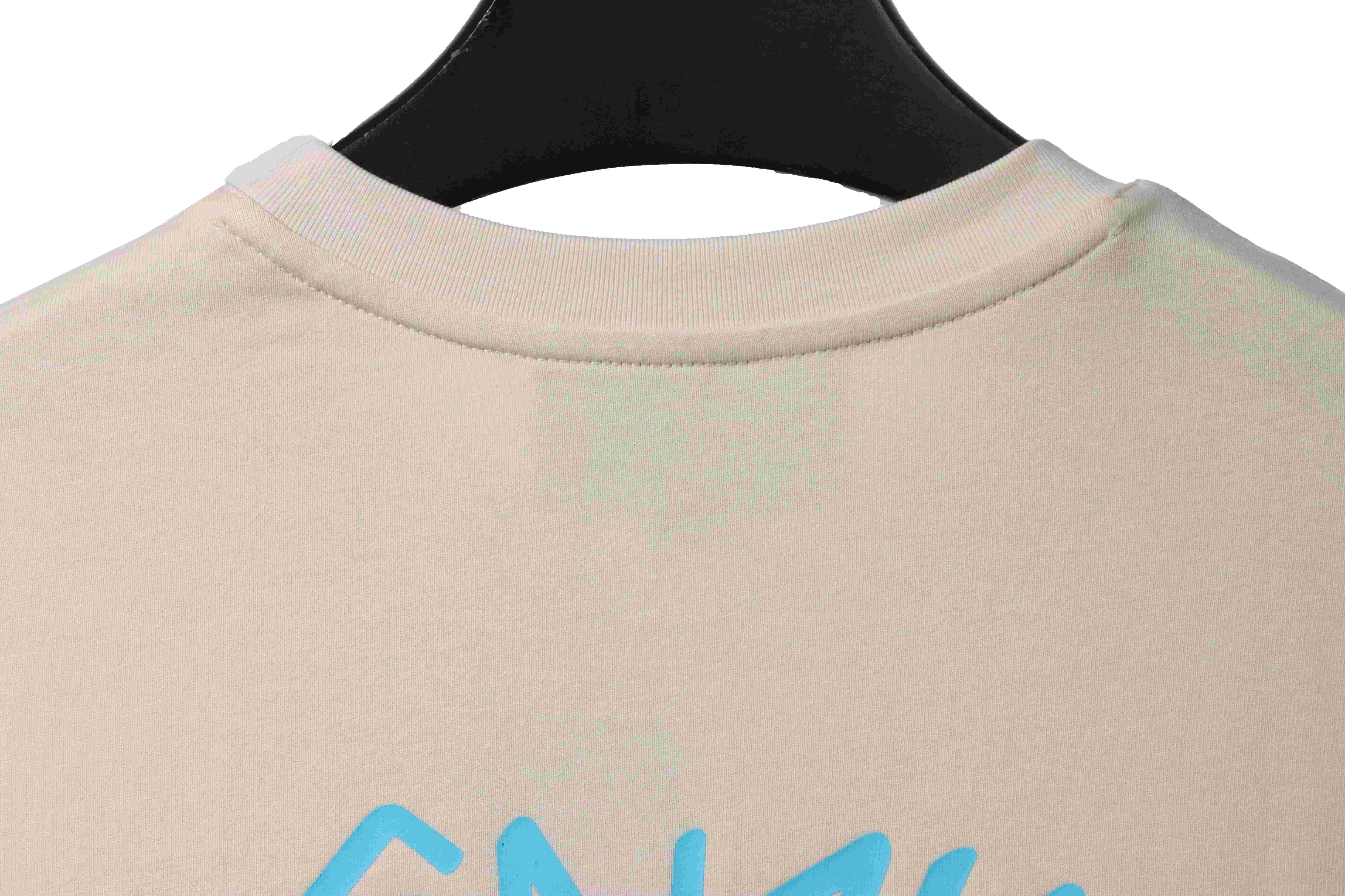 Gucci and Balenciaga double LOGO embroidered short sleeves