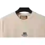 Gucci and Balenciaga double LOGO embroidered short sleeves