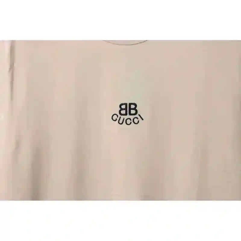 Gucci and Balenciaga double LOGO embroidered short sleeves