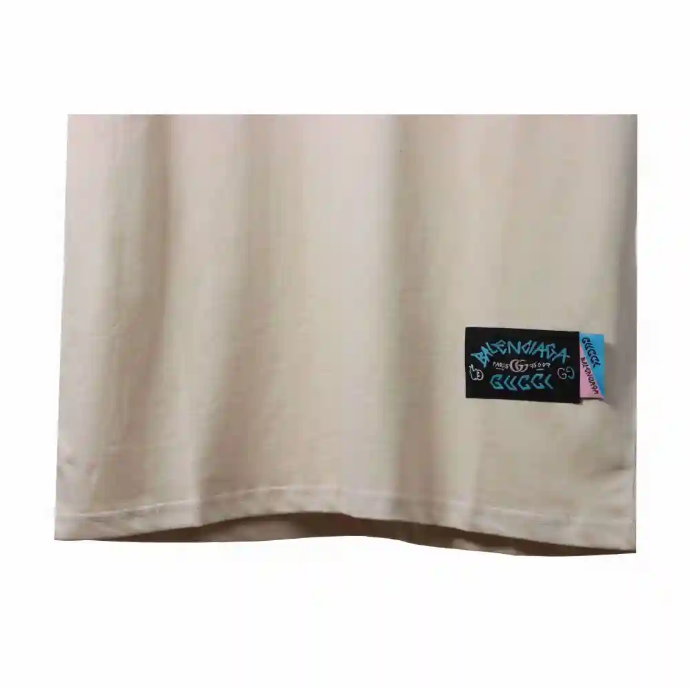 Gucci and Balenciaga double LOGO embroidered short sleeves