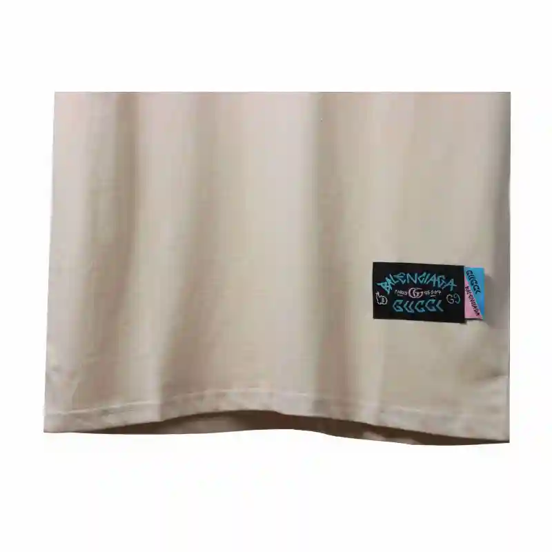Gucci and Balenciaga double LOGO embroidered short sleeves