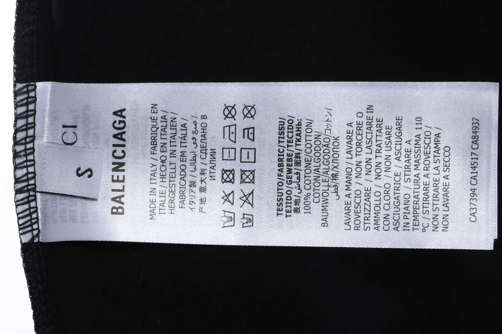 Gucci and Balenciaga embroidered graffiti print short sleeves  black