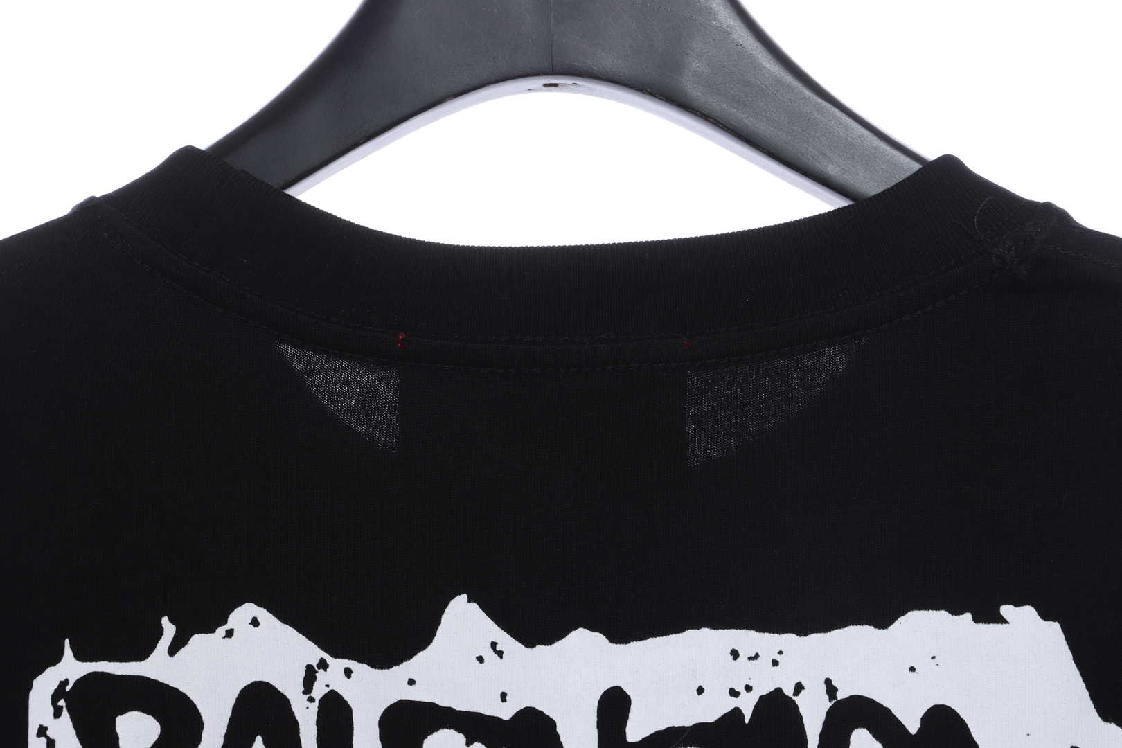 Gucci and Balenciaga embroidered graffiti print short sleeves  black