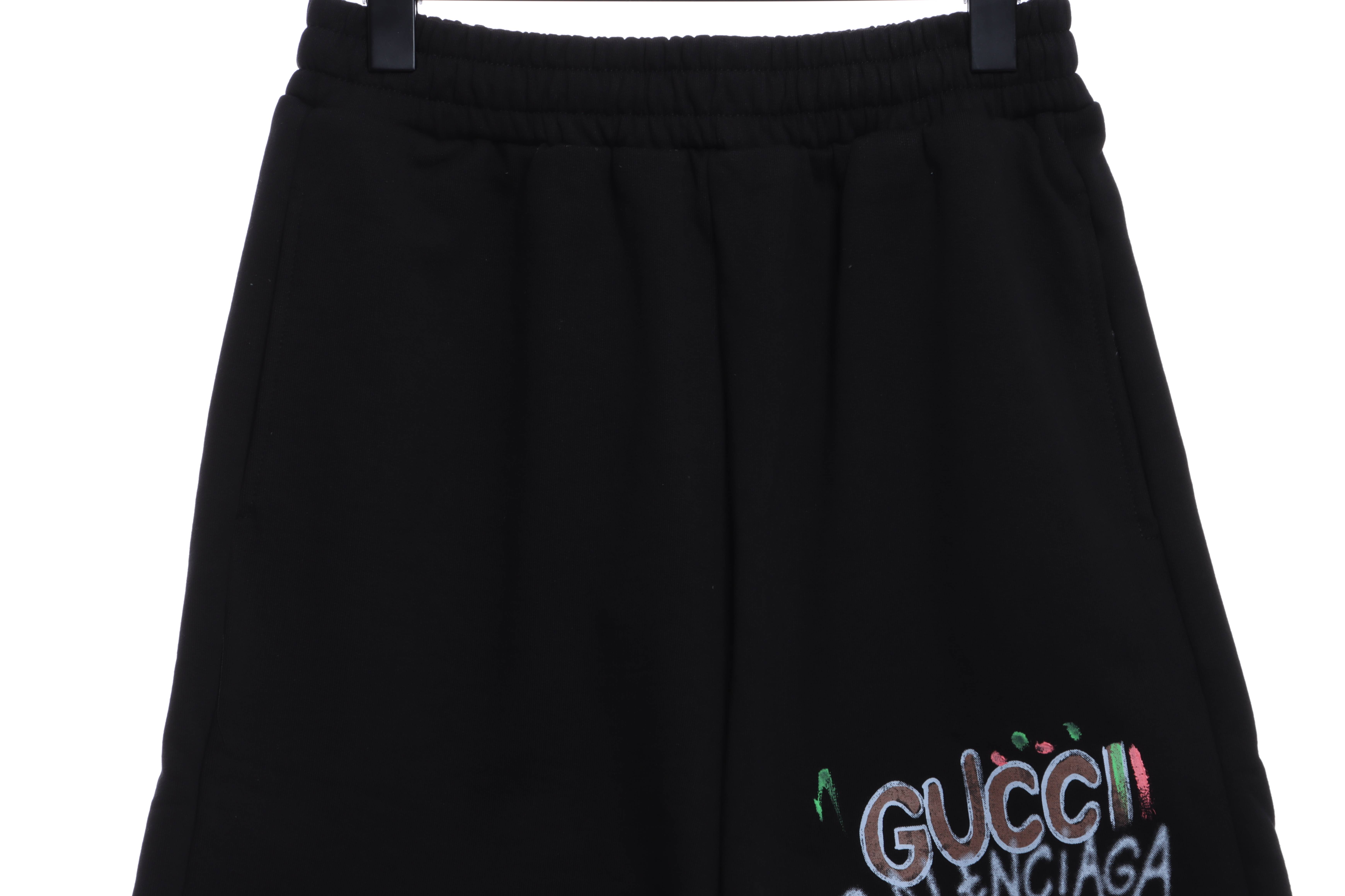 Gucci and Balenciaga hand-painted printed shorts (special offer)