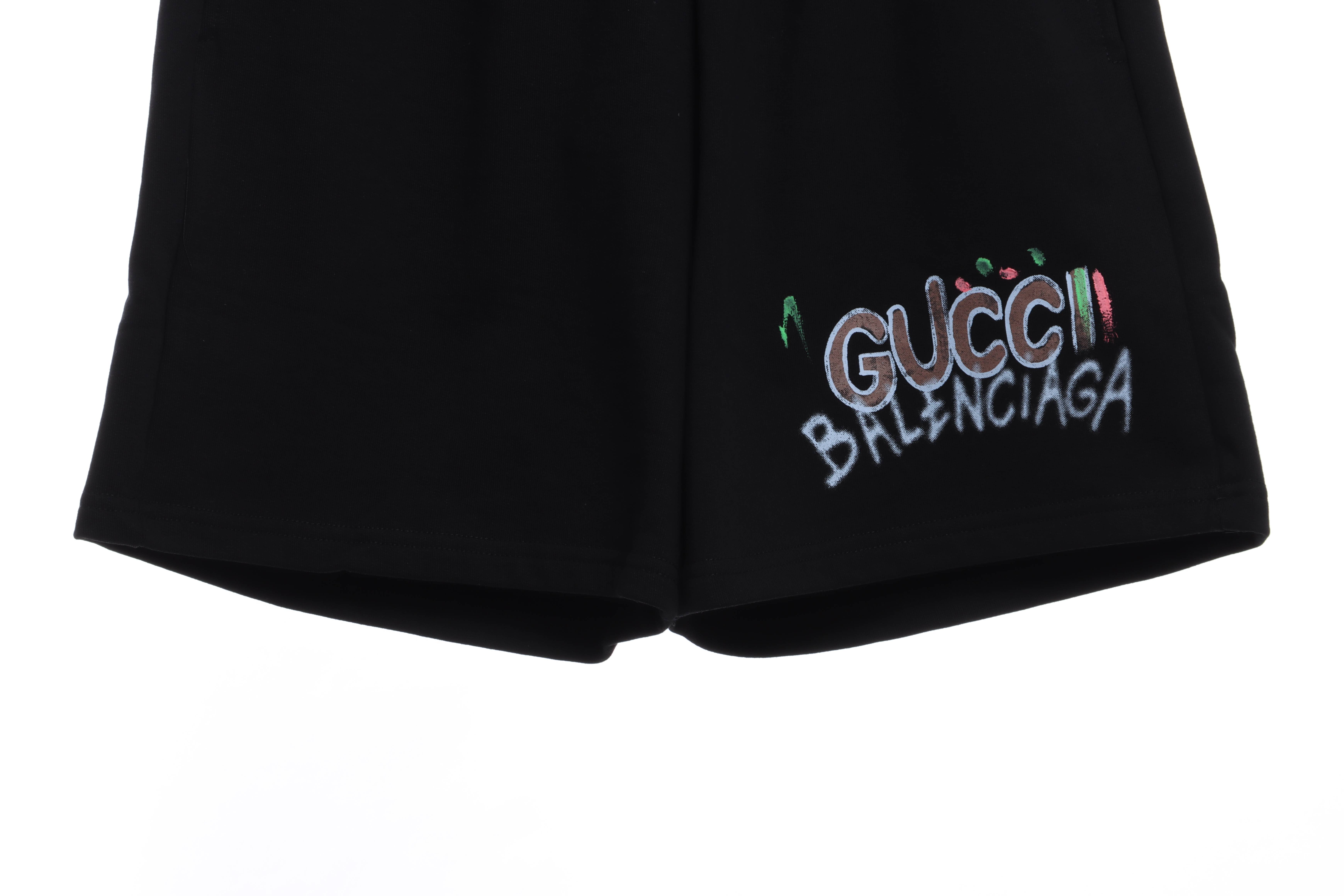 Gucci and Balenciaga hand-painted printed shorts (special offer)