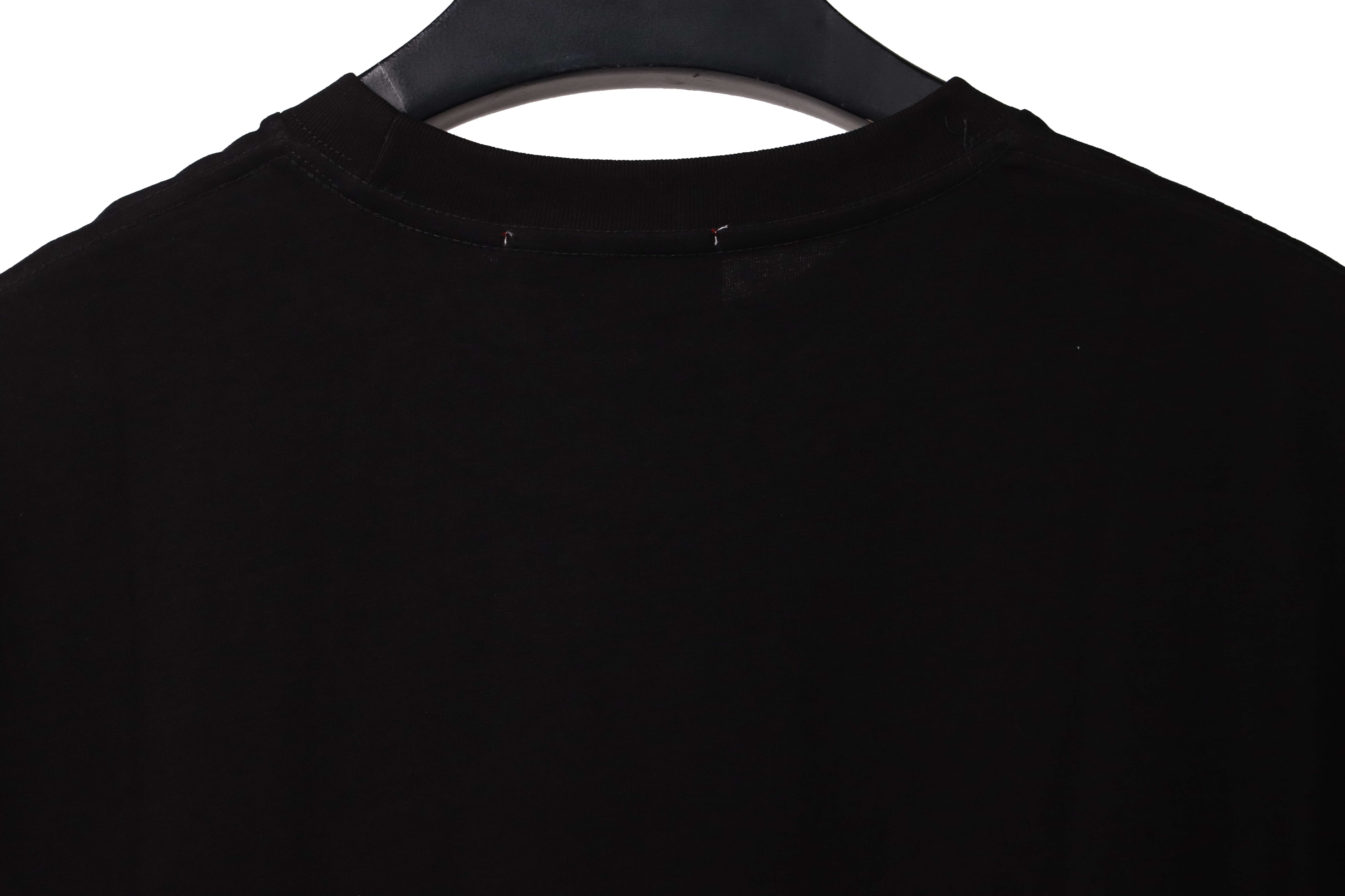 Gucci and Balenciaga hollow letter short sleeve black (special price)
