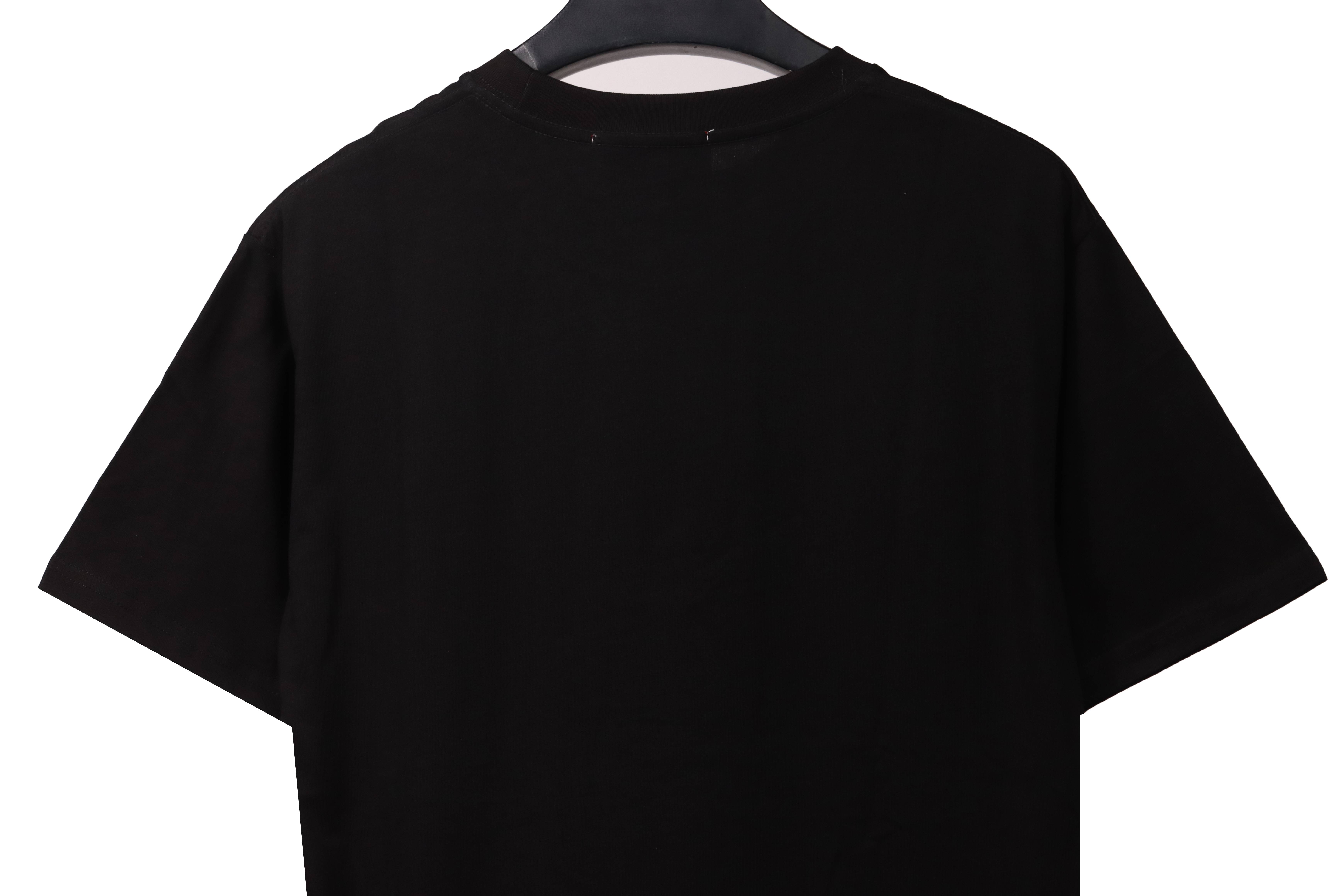 Gucci and Balenciaga hollow letter short sleeve black (special price)