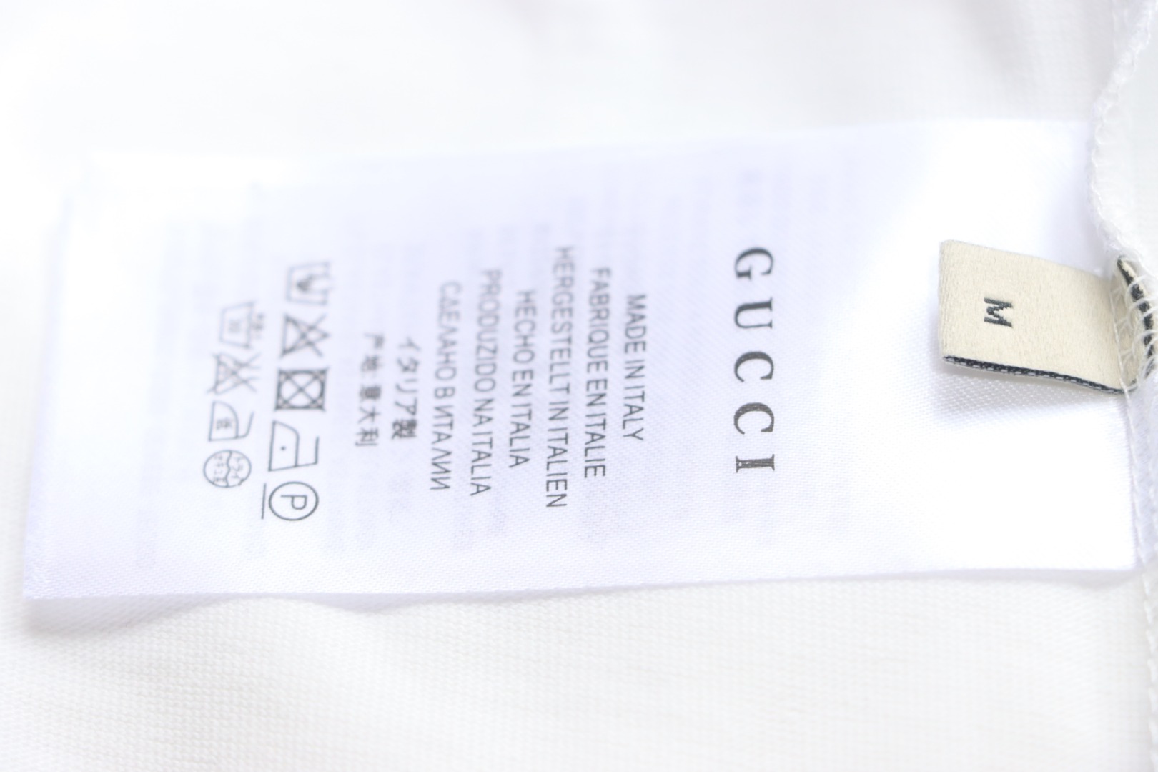 Gucci Classic Obsidian Diamond Short Sleeve White