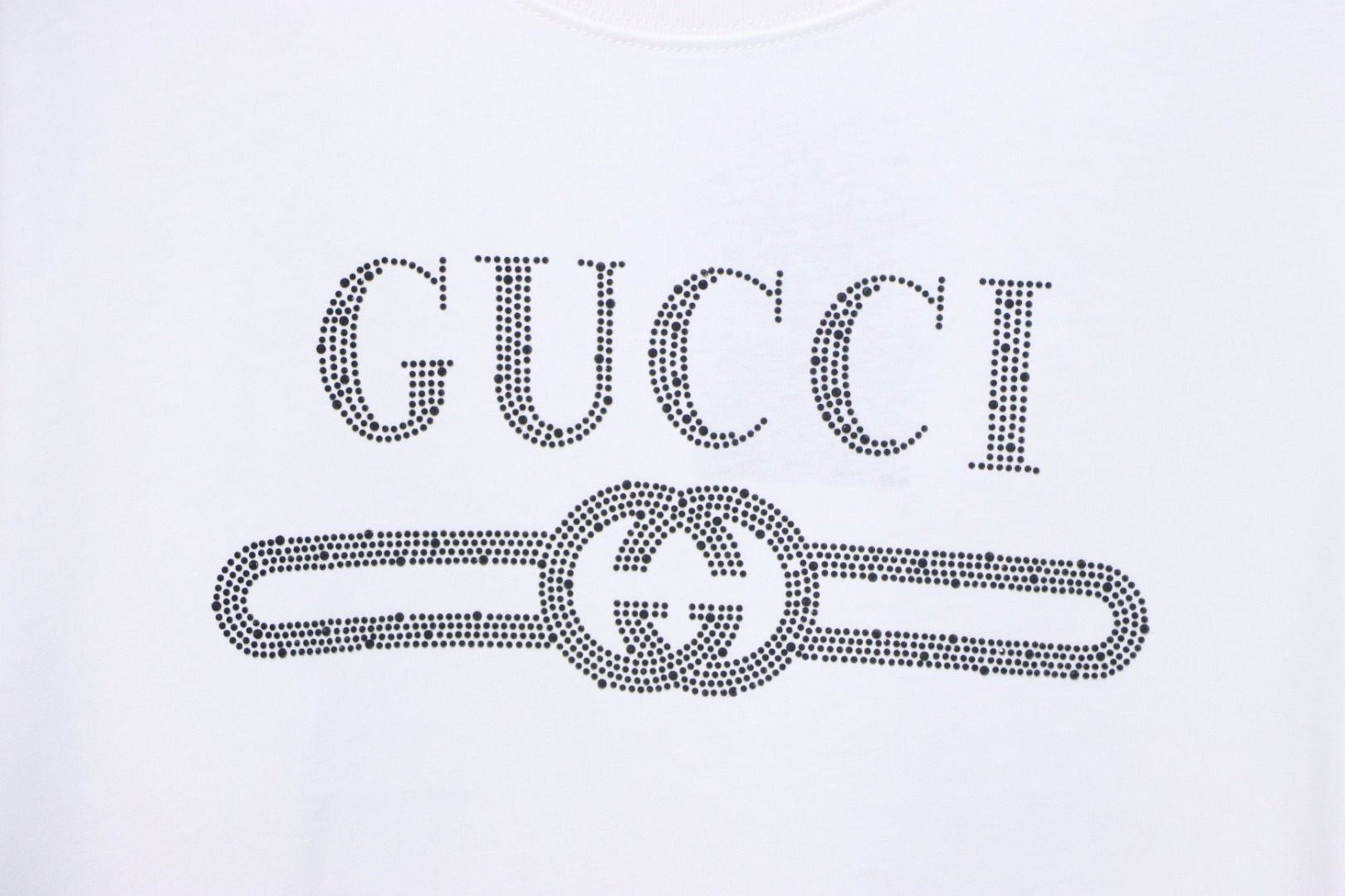 Gucci Classic Obsidian Diamond Short Sleeve White