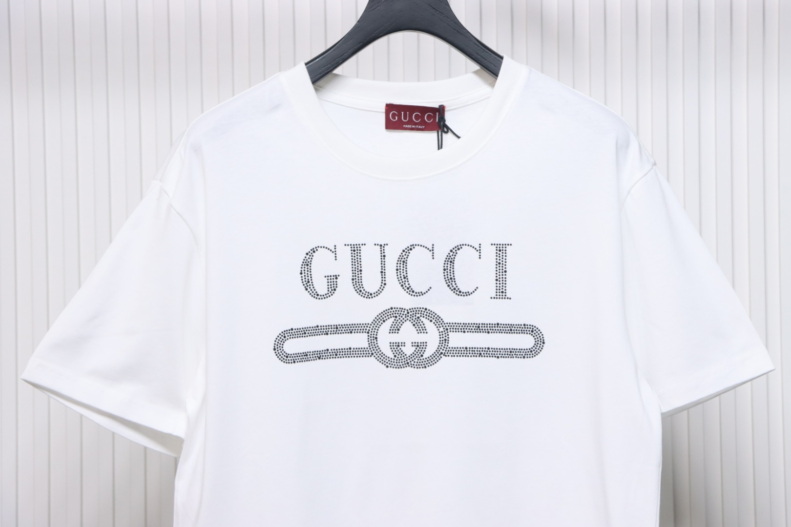 Gucci Classic Obsidian Diamond Short Sleeve White