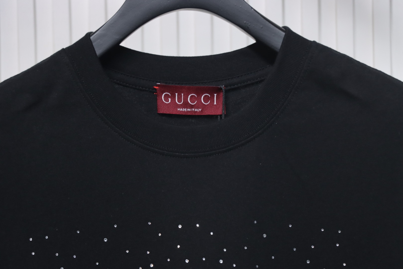 Gucci Crystal Hot Stamp Double G Black